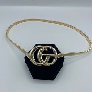 Gold Tone Metal Stretch Belt